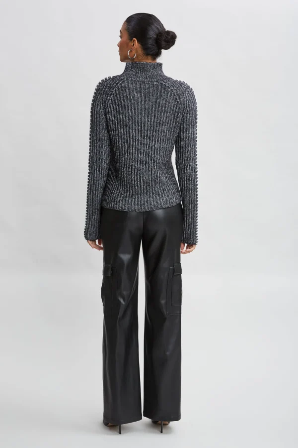Elie Tahari Tops & Sweaters-Whipstitch Cotton Wool Sweater