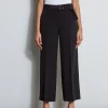 Elie Tahari Bottoms-Wide Leg Cropped Belted Pant