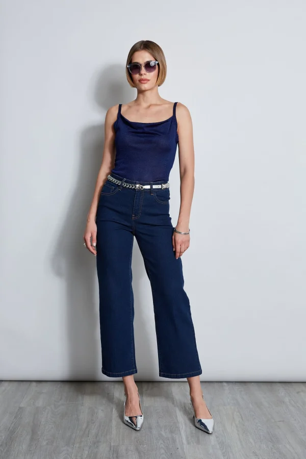 Elie Tahari Bottoms-Wide Leg Jean