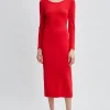 Elie Tahari Dresses & Jumpsuits-Wool Draped Chain Sweater Dress