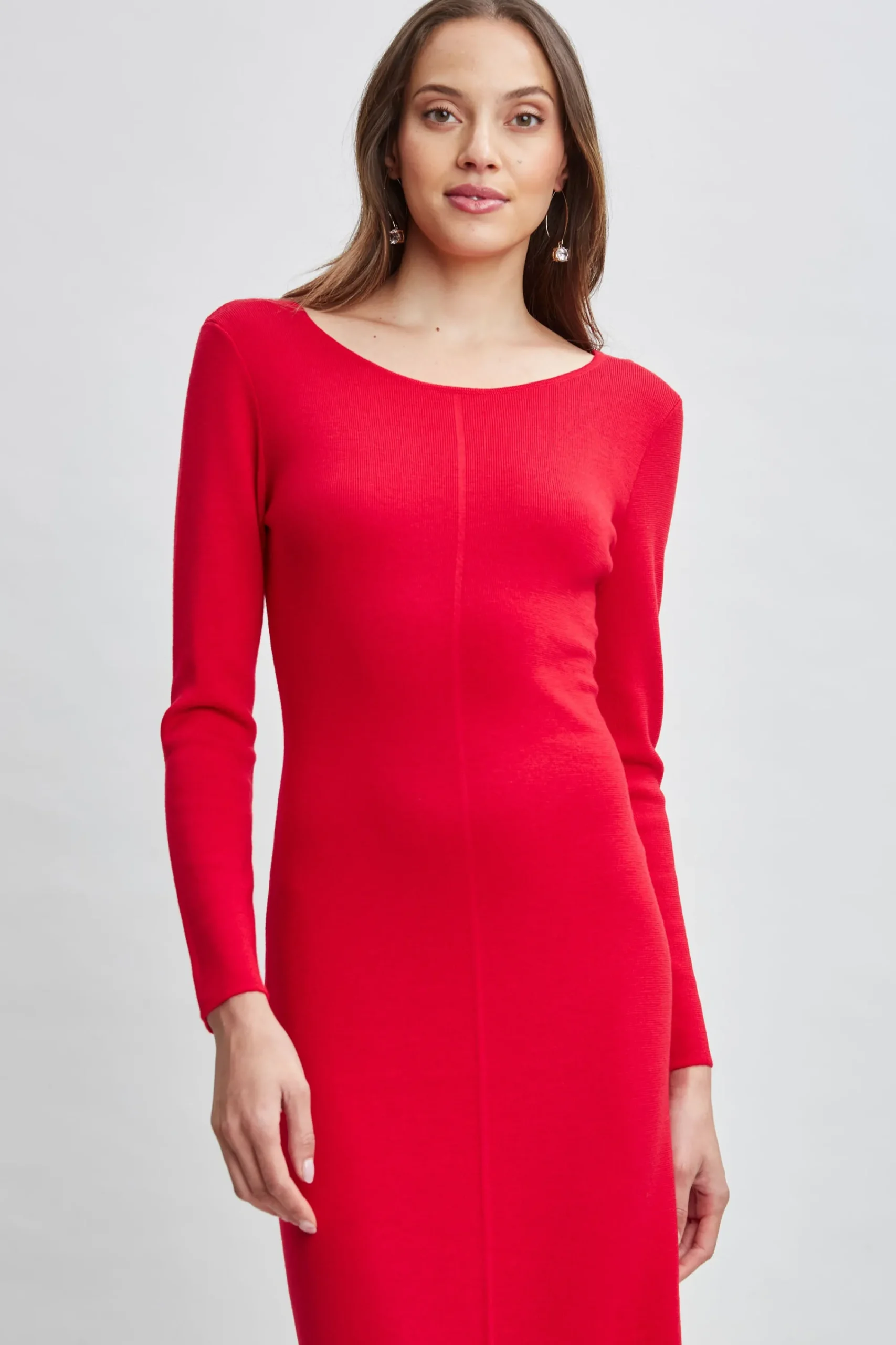wool_draped_chain_sweater_3.webp Elie Tahari Dresses & Jumpsuits-Wool Draped Chain Sweater Dress